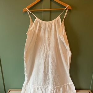 White Lightweight Spaghetti Strap Dress
